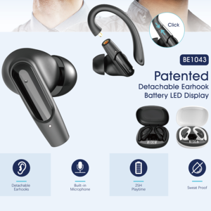 Nouvelle conception Sport <span class=keywords><strong>Bluetooth</strong></span> écouteurs écouteurs intra-auriculaires crochet d'oreille détachable jeu sans fil écouteurs TWS casque étanche - Product Image 2