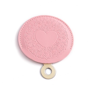 Espejo de Maquillaje Redondo Pequeño y Encantador de Acero Inoxidable con Adhesivo Epóxico y Bolsa de PU, Venta al por Mayor - Product Image 4