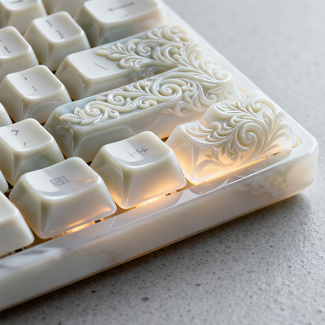 Custom Ceramic Keycaps Made by Powder Injection Molding Ceramic Keycaps for Keyboard Ceramic Keycaps for Mechanical Keyboard