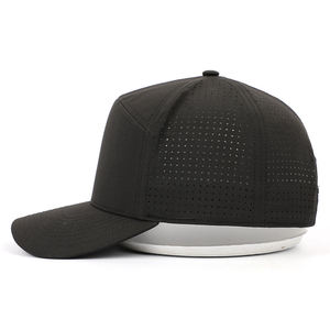 Unisex 6-Panel Trucker <b>Cap</b> Solid <b>Black</b> Mesh Fabric Adjustable Fit Casual Outdoor Hat Spring Summer Breathable Style - Product Image 2