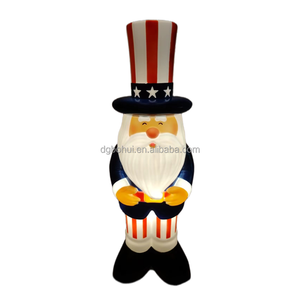 USA Independent Day Décoration Source Factory Personnalisation avec lumière LED Juillet 4th Blow Mold Oncle <span class=keywords><strong>Sam</strong></span> - Product Image 1