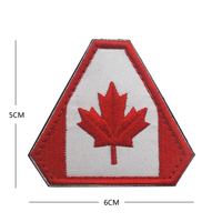 Patch brodé en forme de feuille d'érable canadienne de style campagnard, rouge et blanc, avec visage souriant, différentes formes, à coudre sur sac, chapeau, manteau, bricolage