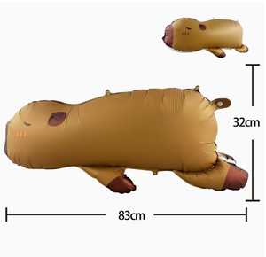 Ballons en aluminium animaux de la ferme et de la <span class=keywords><strong>jungle</strong></span> : Capybara, Oie blanche, Tigre de dessin animé – Ballons Mylar à l'hélium pour la décoration de fêtes d'anniversaire d'enfants - Product Image 4