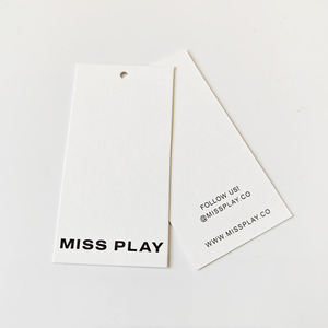 Customized Logo Recyclable Paper Hang <b>Tags</b> Fashion Design Clothing Accessories and Shoe <b>Tags</b> for <b>Bags</b> and Garments - Product Image 1