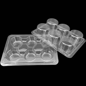 कस्टम प्लास्टिक पारदर्शी पालतू गोल 6 12 24 छेद मौसा मफिन कप केक केक केक - Product Image 3