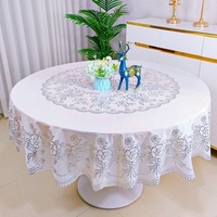 Grande Taille, Motif Floral, Tissé, Imperméable, Résistant à l'Huile, Durable, Anti-brûlure, Anti-tache, Jetable, PVC, Style Européen, Dentelle Haut de Gamme