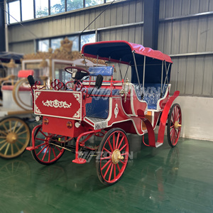 Charrette de tourisme vintage de haute qualité, charrette électrique de tourisme vintage avec auvent pour mariage et parc d'attractions - Product Image 2