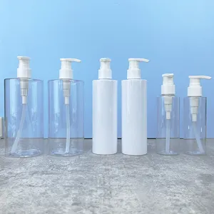 Cosmetic plastic pump bottle PET lotion clear pump bottle plastic liquid bottle pump 100ml 120ml 150ml 200ml 250ml