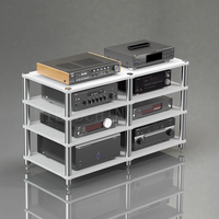 DK-024 KTV chanson armoire amplificateur de puissance étagère de son support de stockage Audio support de haut-parleur support de télévision pieds de colonne en acier inoxydable