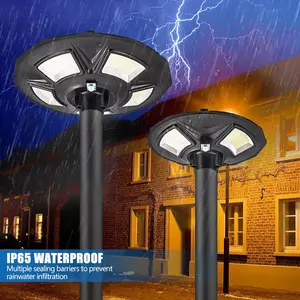 IP65 Ufo Zonne-energie Tuin Licht Lamp Met Pole 150W 200W 250W 300W Ufo Solar Straat licht