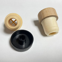 Nuevo producto, tapón de corcho de madera con vertedor de inserción para aceite, tapón de corcho sintético de plástico, tapón de fácil flujo para aceite de oliva