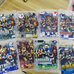 7インチのストリートフットボールチームデザインのアイロン接着デカール、Tシャツ用DTF転写、衣類用PETプラスチゾル熱転写ステッカー - Product Image 1