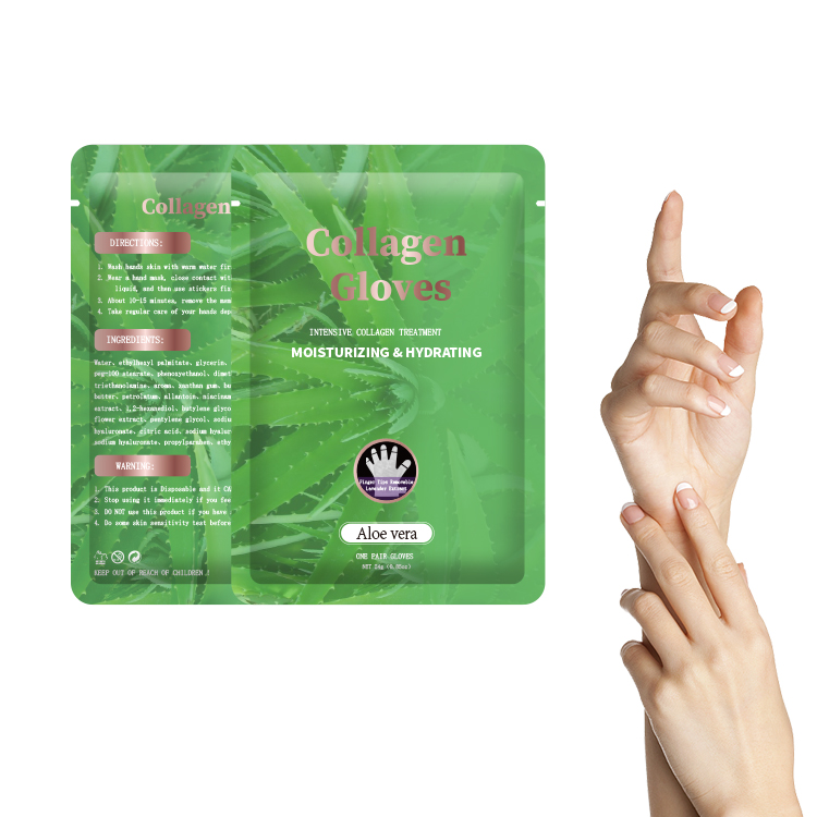 Отшелушивающие увлажняющие перчатки для рук с алоэ вера, восстанавливающие наконечники пальцев, съемная маска для рук с глюцерином