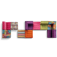 ATUNUS Arabia Furniture Canapés de sol modulaires, Ensemble de canapés sectionnels, Canapé Mah Jong design, Canapé Mahjong fantaisie