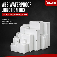 Boîtier de jonction étanche en plastique ABS de type F pour extérieur, boîtier de terminaison anti-éclaboussures pour surveillance et bouton d'alimentation, Chine continentale