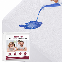 Protector de Colchón Impermeable de Bambú/Algodón Personalizado, Protector de Colchón Transpirable y Suave a Prueba de Chinches, FÁBRICA DIRECTA