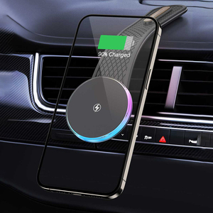 Mini Xách Tay Nam Châm 15W Nhanh Chóng Sạc Cốc Hút Gấp Từ Xe Sạc Không Dây Điện Thoại Di Động Chủ Núi Cho Iphone - Product Image 1