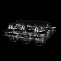 Fourniture d'usine de 6 trous jetables transparents en plastique transparent plateau d'emballage sous blister d'oeufs de poulet plateau d'oeufs de poulet