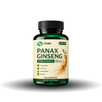Capsules de Ginseng Panax OEM ODM, Mélange Herbal de Ginseng Panax, Ginkgo Ashwagandha Thé Vert Betterave, Complément de Ginseng Panax