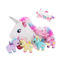 Ensemble de jouets en peluche licorne 5 pièces 31-50cm tissu Super doux PP coton rempli cadeau anti-Stress pour les enfants de 5 à 7 ans