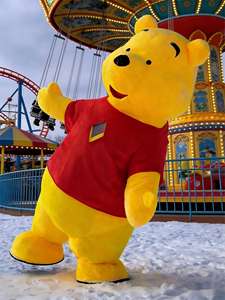 Costume Gonfiabile Mascotte Orso Winnie, Tuta da Personaggio dei Cartoni Animati Indossabile, Vestito in Peluche a Forma di Vasetto di Miele per Eventi e Feste - Product Image 6