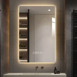 LED-Badezimmerspiegel rechteckiger hochdefinition-Anti-Dämpfung-Wand-Backlit-Smart-Spiegel