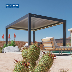 جناح فاخر قابل للسداد من الألومنيوم الحيوي للمناخ مقاوم للماء ، جناح مزود بمحرك للتظليل الجانبي للحمام - Product Image 2