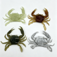 Leurre de pêche lumineux artificiel en forme de crabe bionique 18g/36g avec hameçon, simulation 3D, leurre souple pour crevettes de pêche en mer