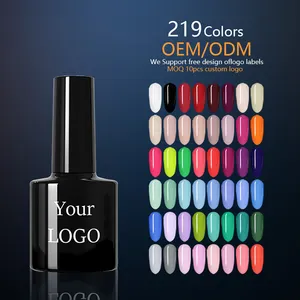 Migliori fornitori smalto Gel per salone di bellezza all'ingrosso 219 colori Logo personalizzato unghie professionali kit di smalti per unghie in Gel UV colorato