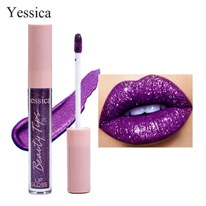 Brillo Labial Multicolor con Purpurina al por Mayor OEM/ODM, Lápiz Labial de Larga Duración con <span class=keywords><strong>Efecto</strong></span> Voluminizador, Hidratante y Brillante - Product Image 2