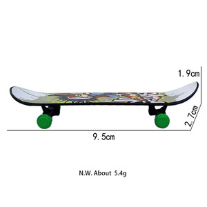 Nhựa Kid mini thần tài Đồ chơi Trò chơi đồ chơi Fingerboard Mini Ván trượt ngón tay Skate Board - Product Image 5