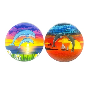 2025 Trends Souvenirs OEM/ODM Custom Print Heat Resistant Cork Coasters Acrylic Bowl Mats & Pads Round Cup Coasters