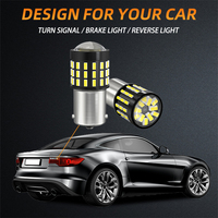 Ampoules LED de clignotant 3157 P27/7W BAY15D 3014 54 puces, blanc, pour feux arrière et stop de voiture, 24V, nouvelle double fonction, Plug and Play