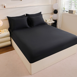 Twin Full Queen King trapuntatore materasso Topper lenzuolo <span class=keywords><strong>e</strong></span> <span class=keywords><strong>federe</strong></span> nero Set in un cartone - Product Image 5