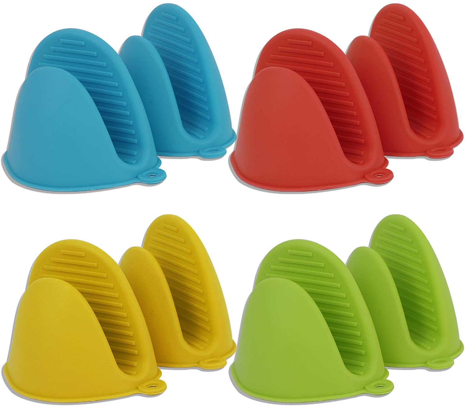 4 пары прихваток для духовки Силиконовые термоизоляционные силиконовые прихваты для духовки противоскользящие прихваты для домашнего и кухонного использования