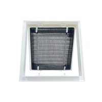 Grille d'aération double à lamelles en ABS, grille de retour d'air simple à lamelles avec charnière et grille métallique pour climatisation centralisée