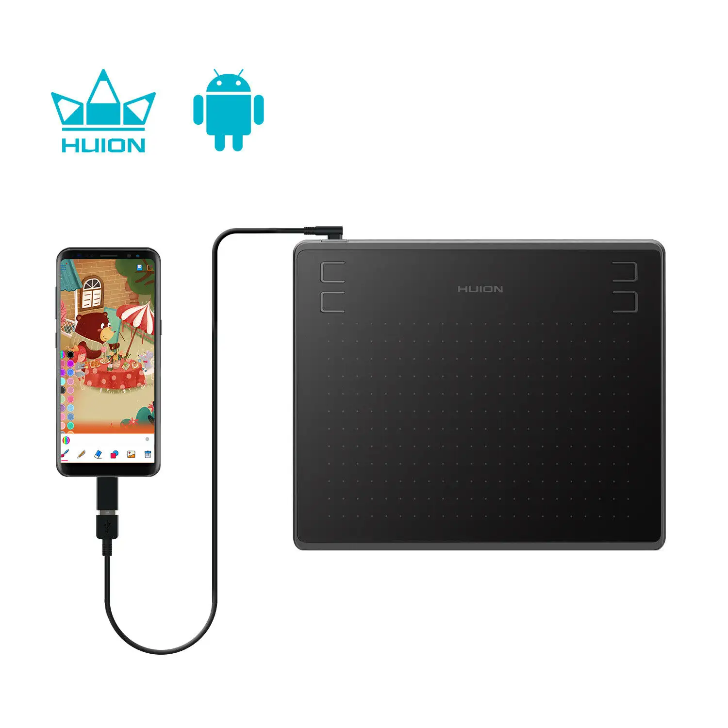 Shenzhen Factory HUION HS64 Battery Free Graphic 8192 Levels Tablet For Drawing