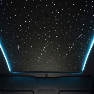 Le pare-soleil électrique sur le toit étoilé de la Tesla Model Y dans un style luxueux peut être contrôlé par boutons vocaux pour la protection solaire - Product Image 1