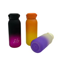 Bouteille d'eau en plastique réutilisable sans BPA, de qualité alimentaire, anti-fuite, à boire directement, de 600 ml, couleur personnalisée, nouveau style, pour enfants