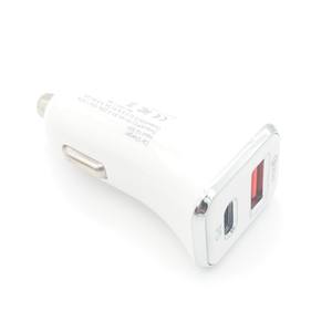 Ad alta potenza QC + USB C PD caricabatterie per auto inventario sconto prodotto di tendenza per interfaccia tipo-c 36W telefono cellulare bianco 12V - Product Image 2