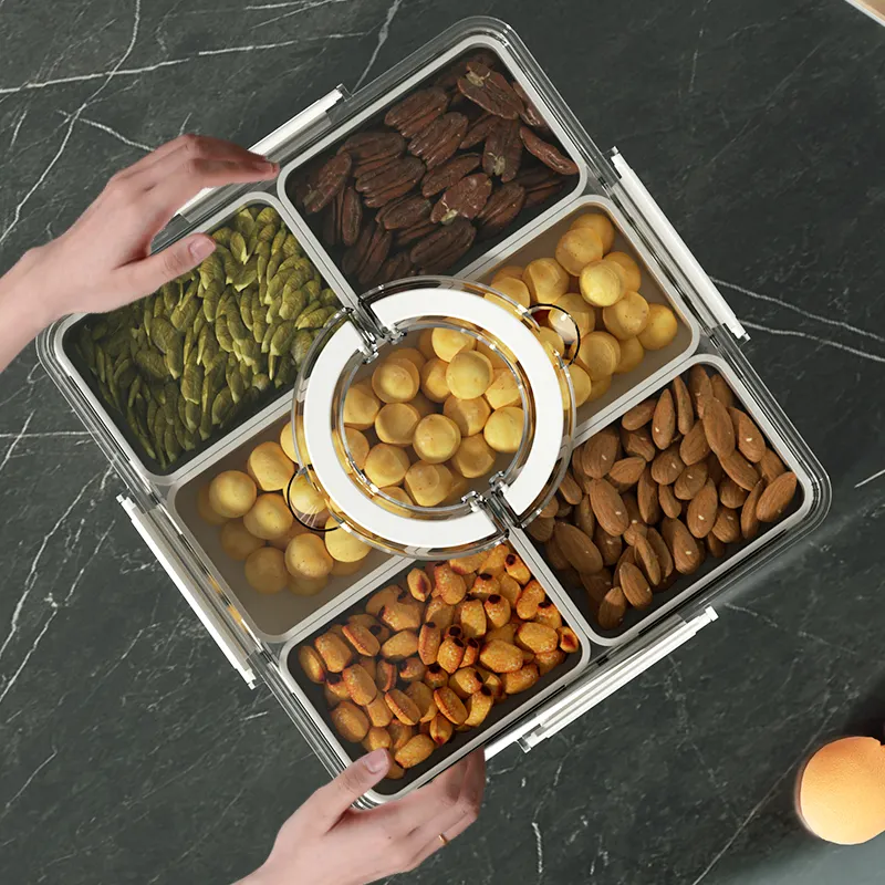 Keuze Leuke Keuken Essentials Met Deksel En Handvat Snackle Box Charcuterie Container Voor Draagbare Snackschotels Clear Organizer