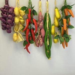Simulazione verdura pepe patate mais aglio arachidi corda appesa verdure artificiali per la decorazione del cortile del ristorante - Product Image 2