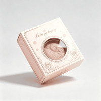 Boîte d'emballage personnalisée pour fards à paupières, en carton blanc pliable avec fenêtre, revêtement UV, personnalisable