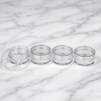 Mini-pots en plastique PS givrés pour échantillons de crème, personnalisables, 1g, 3g, 5g, 10g – Prix direct usine