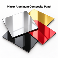 Panneau composite en aluminium miroir argenté 4 mm, plaque ACP pour panneaux décoratifs de hall d'ascenseur