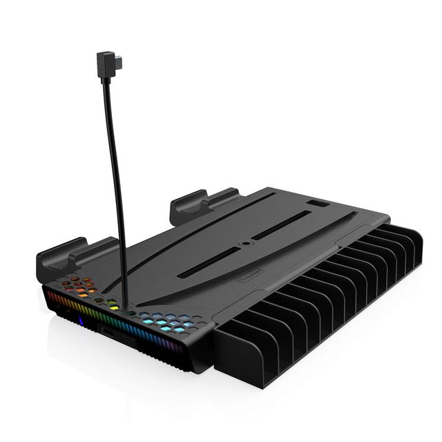 Charging and Cooling Slim Base Stand for Black/White ABS Material