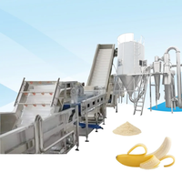 Automatische Weegbree Yam Meel Molen Machine Weegbree Poederverwerkingslijn Banaan Poeder Maken Machine