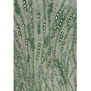 Tissu en dentelle perlée traditionnelle de qualité supérieure, idéal pour la couture, les robes de mariée et les modèles de lehenga ethniques - Product Image 1