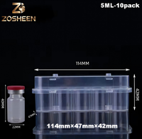 Boîte de rangement personnalisée pour flacons de sérum en plastique de 5 ml et 10 ml, étui d'emballage sur mesure pour flacons de laboratoire et cosmétiques