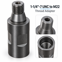 Adaptateur de conversion de filetage pour perceuse à noyau diamanté 1-1/4"-7 UNC vers M22